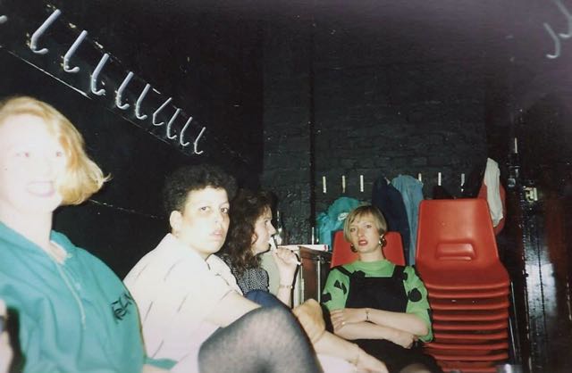 100 Club Cloarkroom, Kirtsy. Elaine, Claire? and Hayley (© Daz Morris & Jo Adams) 