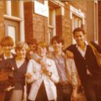 Denise Manley, Elaine Higginson, Becko, Lesley Bidwell, Crumb & Jem Ashibende at Longport Station (© Sue Fisher)