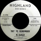 1205 - 4-Sale - Try To Remember - Highland DJ