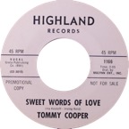 Tommy Cooper - Sweet Words Of Love - Highland 1166 WD