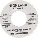 Mike & The Censations - Baby What're You Gonna Do - Highland 1189 WDJ.png